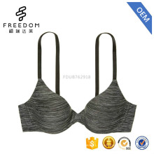 Súper comodidad sexy espalda en forma de U ligeramente forrada 3/4 taza sujetador modelo simple ladies xxx sexy image bra